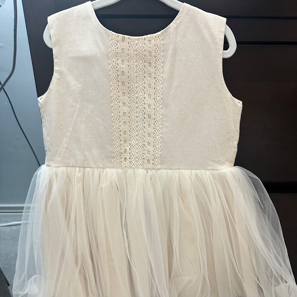 Linen Tulle Dress fits a 3/4 Indie Blue